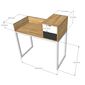 Bàn trang điêmg gỗ cao su sơn trắng SFBTD015