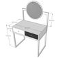 Bàn trang điểm gỗ cao su sơn trắng có gương - SFBTD010