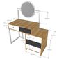 Bàn trang điểm chân tủ có gương tròn - SFBTD001