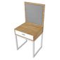 Bàn trang điểm Mini gỗ cao su chân sắt SFBTD007