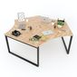 SFRT031 - Bàn cụm 3 người 240x208 chân sắt lắp ráp
