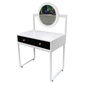 Bàn trang điểm gỗ cao su sơn trắng có gương - SFBTD010
