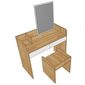 Bộ bàn trang điểm gỗ cao su SFBTD008