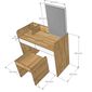 Bộ bàn trang điểm gỗ cao su SFBTD008