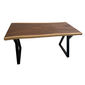 SFMT011 - Bàn gỗ Me Tây 80x160cm dày 5cm chân sắt W