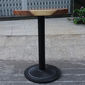 SFMT002 - Bàn cafe gỗ me tây tròn 60cm dày 5cm chân sắt đế gang đúc
