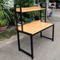 SFBK005 - Bàn làm việc kết hợp kệ khung sắt gỗ cao su