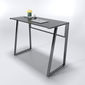 SFBD004- Bàn làm việc đứng gỗ cao su chân sắt hình thang cao 105cm