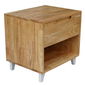 SFTDG004- Tủ đầu giường 1 ngăn kéo gỗ cao su chân nhôm (50x40x48cm)