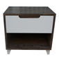 SFTDG005- Tủ đầu giường 1 ngăn kéo gỗ cao su màu nâu cửa trắng (50x40x48cm)