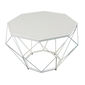 SFBT026- Bàn Sofa Dimond khung trắng mặt đá trắng