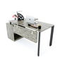 SFTA004 - Bàn giám đốc gỗ cao su chân sắt tam giác