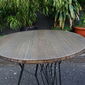 SFBCF005- Bàn Cafe gỗ TRE ÉP tròn 60cm chân sắt Lap