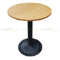 SFBCF006 - Bàn Cafe gỗ TRE ÉP tròn 60cm chân sắt đế gang