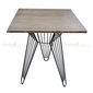 SFBCF009 - Bàn cafe gỗ TRE ÉP vuông 60cm chân sắt Lap