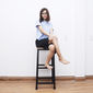SFBR006- Ghế Bar khung sắt gỗ đơn giản không lưng