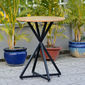 SFBCF001- Bàn XCafe mặt gỗ tre D60cm