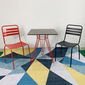 CBCF013 - Bộ bàn cafe chân sọc phi và 2 ghế sắt sơn tĩnh điện