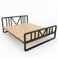 SFGN016 - Giường ngủ đôi DEMON gỗ cao su khung sắt lắp ráp 4